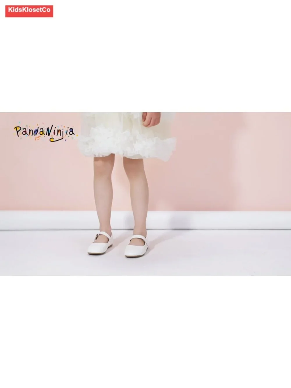 Toddler Mary Jane Ballet Flats with Hook and Loop Closure, Round Toe